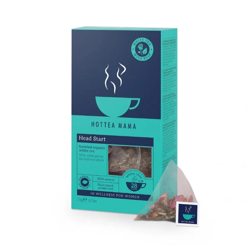 HotTea Mama Head Start witte thee 14 zakjes roos