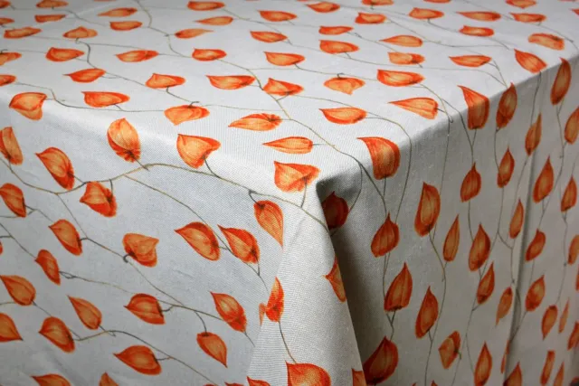 Villa servies Lampionnen tafelkleed 180x140 cm oranje katoen