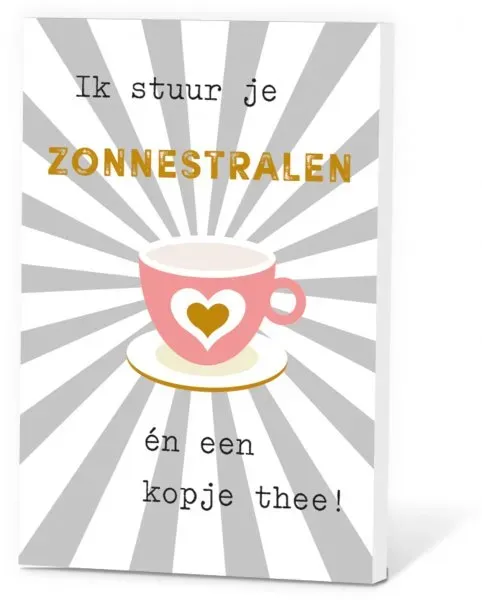 Thee in een Kaartje Zonnestralen fruitthee kaartje 2 kopjes