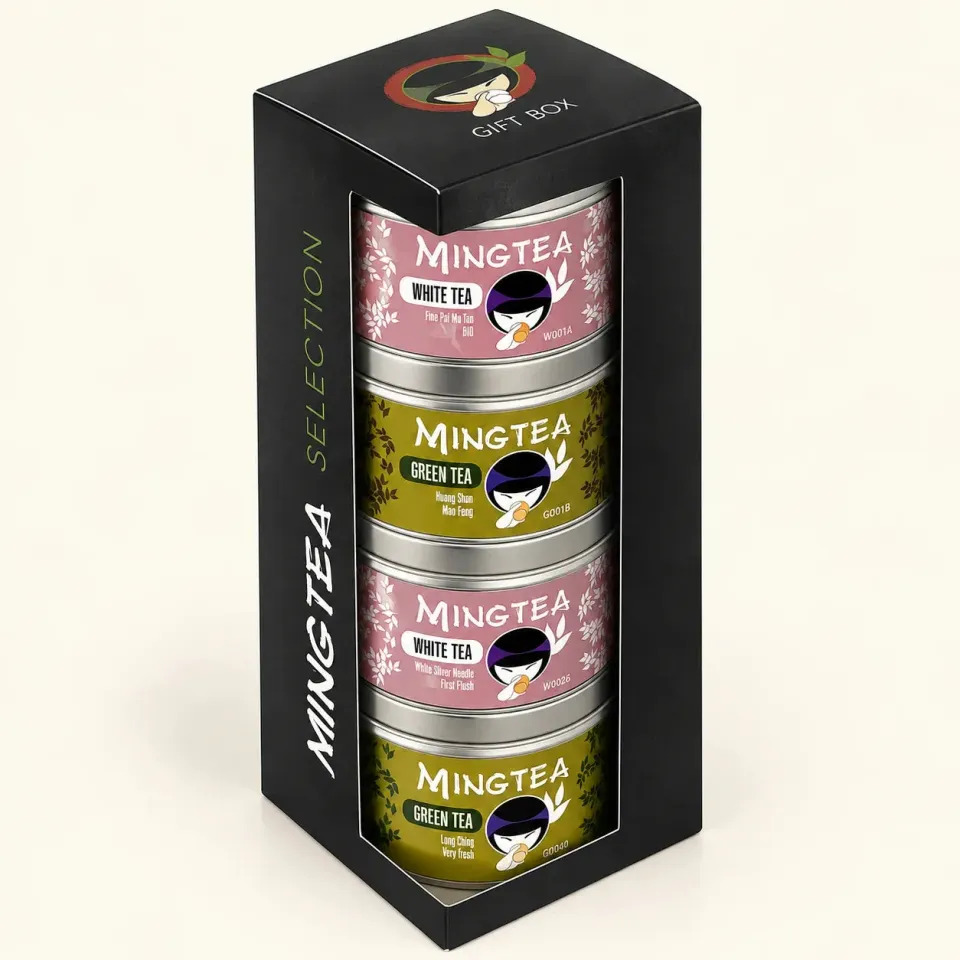 Mingtea Selection N°4 theecadeau 4x50g wit groen
