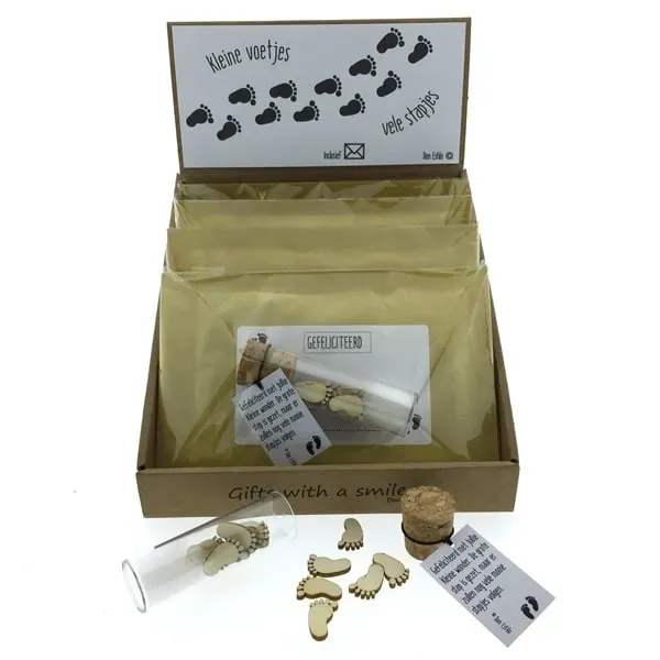 Villa servies Kleine Voetjes post flesje sterretjes 20 gram