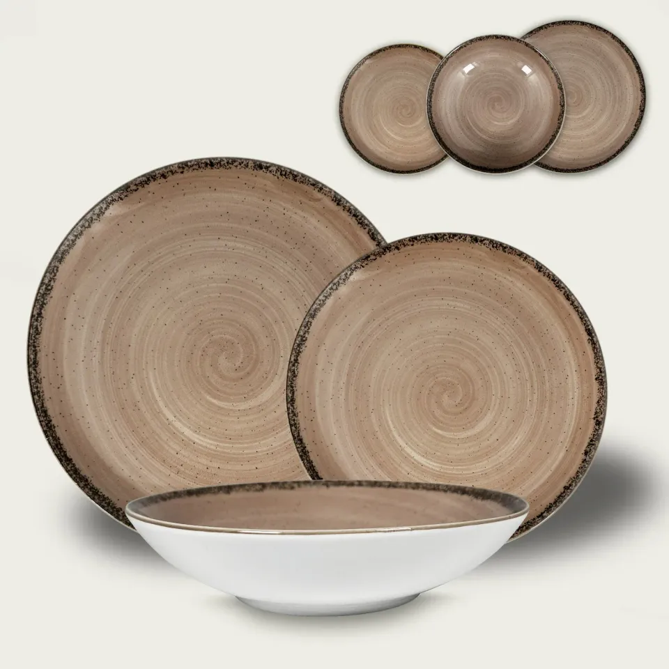 Arca Pepper dinerbord grijs porselein 27 cm