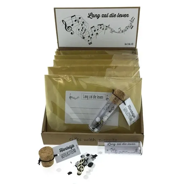 Villa Servies Hartelijk Gefeliciteerd flespost 20 gram