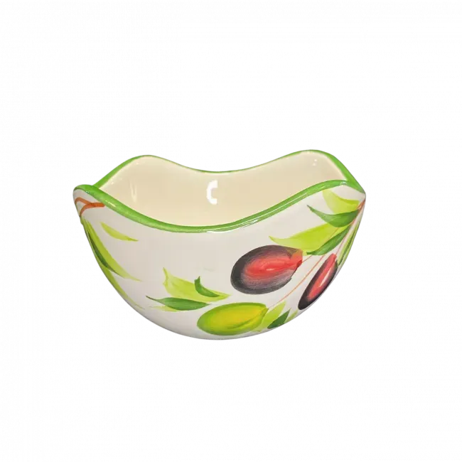 Piccobella Schaal Olijf schaal 13x7cm keramiek handbeschilderd