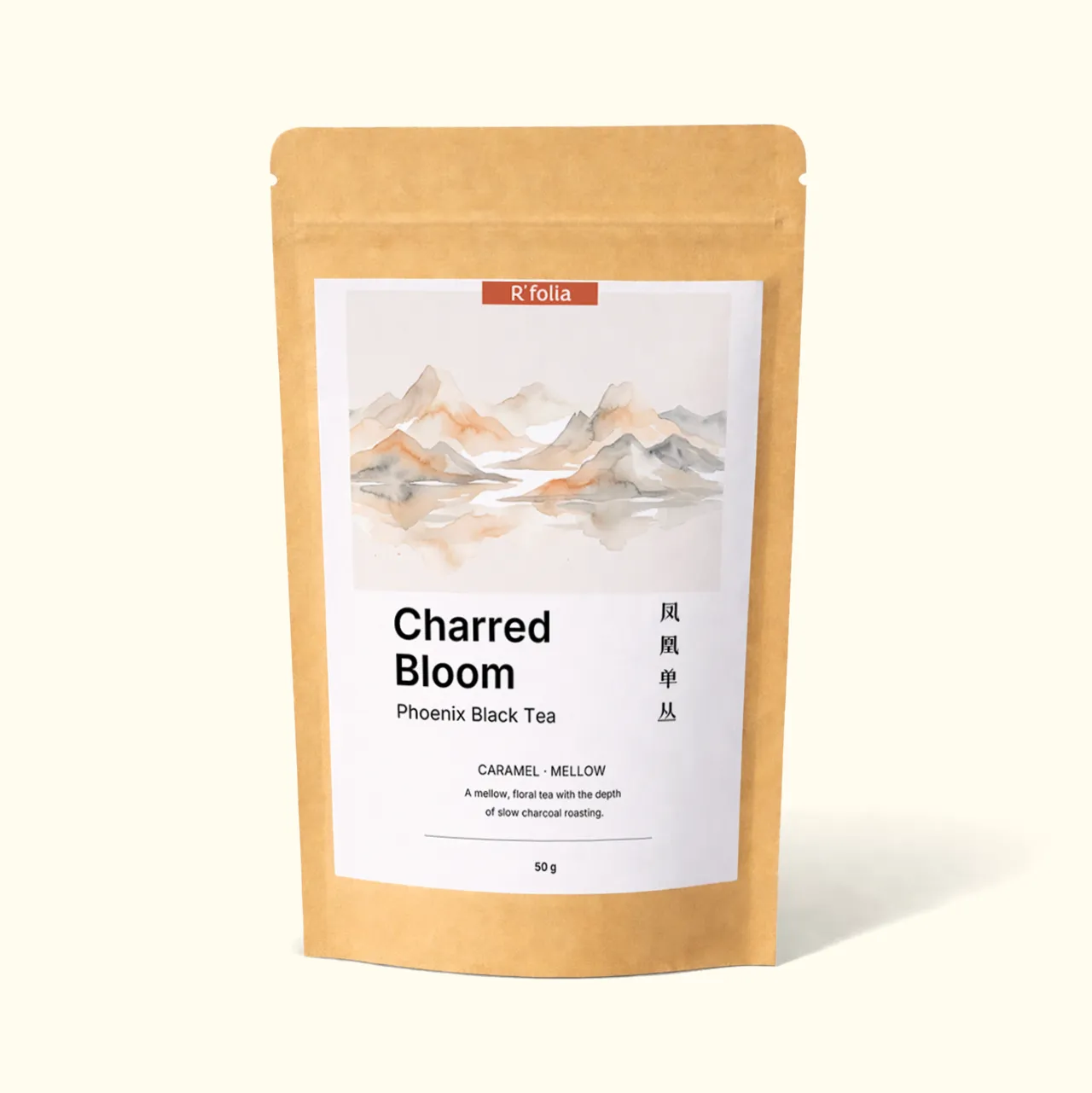 R'folia Charred Bloom dan cong oolong 50 g geroosterd