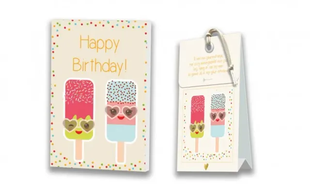 Villa Servies Happy Birthday kaart met geurtasje