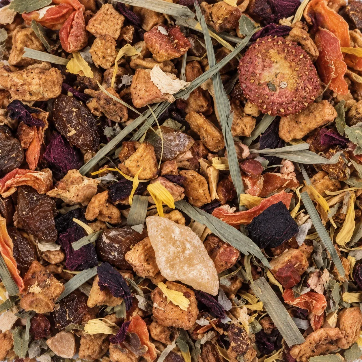 Ming tea Bamboe fruitmelange 50 gram perzik aardbei
