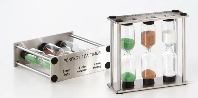 Villa servies Tea Timer zandloper RVS glas 3-5 min