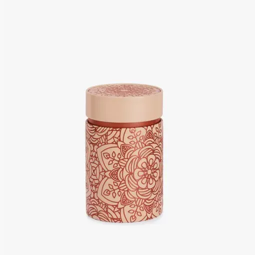 Tea Leafs Mandala theeblik 150 gram roze luchtdicht