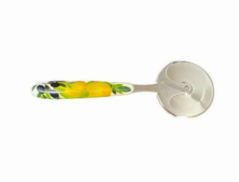 Piccobella Pizzaroller RVS keramiek 19,5 cm handvat