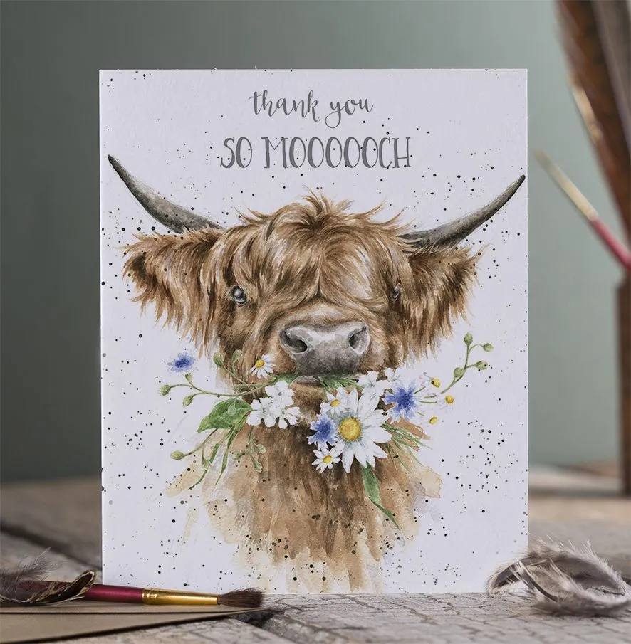 Wrendale Designs So Moooch bedankkaart met envelop koe