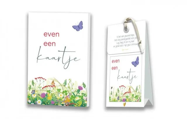Villa servies Kaart met Geurtasje Even een kaartje kaart