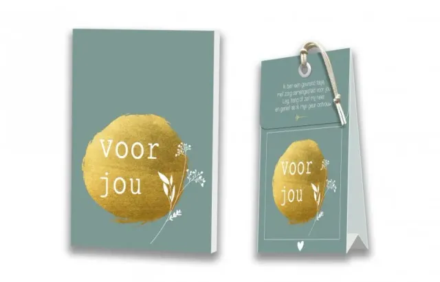 Villa servies Voor jou kaart met geurtasje kraft envelop