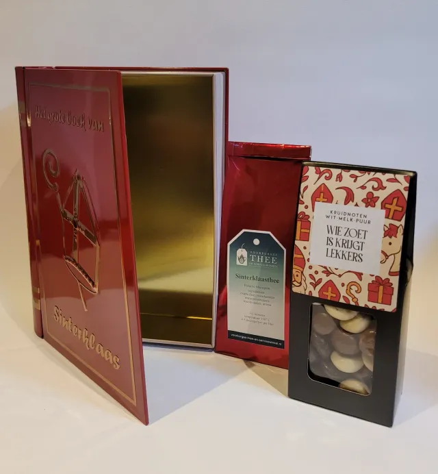 Villa servies Grote Boek van Sinterklaas pakket met thee