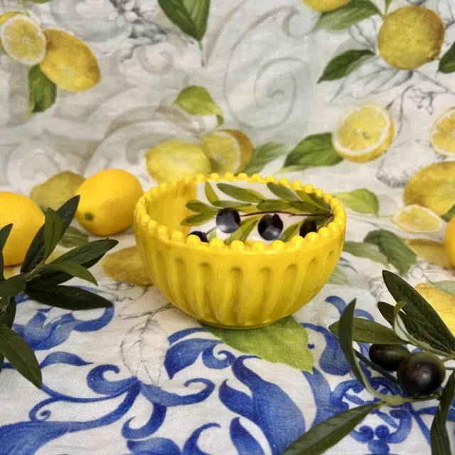 Piccobella Citroen schaaltje keramiek Ø 12 cm handbeschilderd