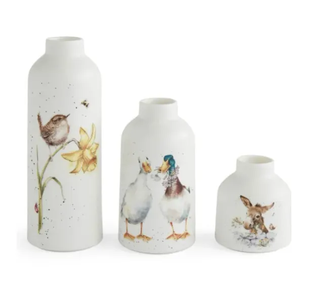 Wrendale Designs vazen set van 3 bone china 390 ml
