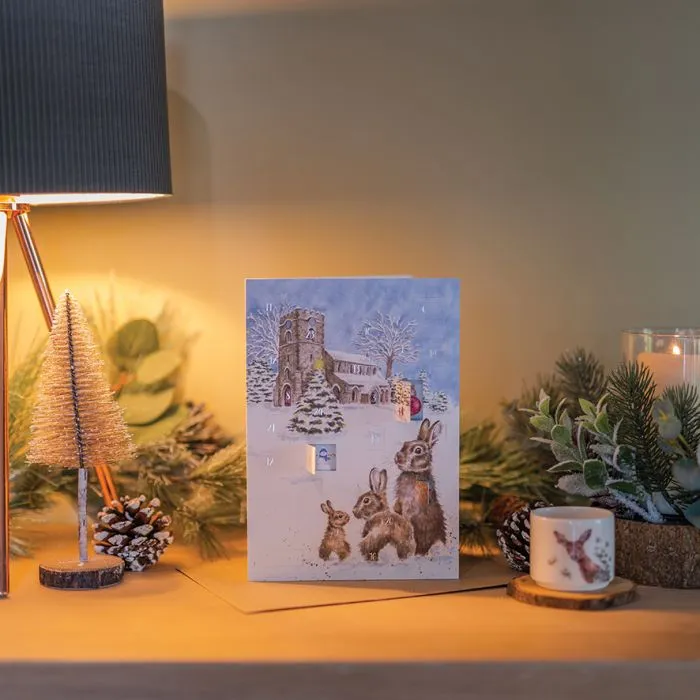 Wrendale Designs Silent Night adventskalender kaart
