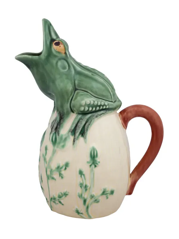 Bordallo Pinheiro Rã karaf aardewerk 1400 ml handbeschilderd