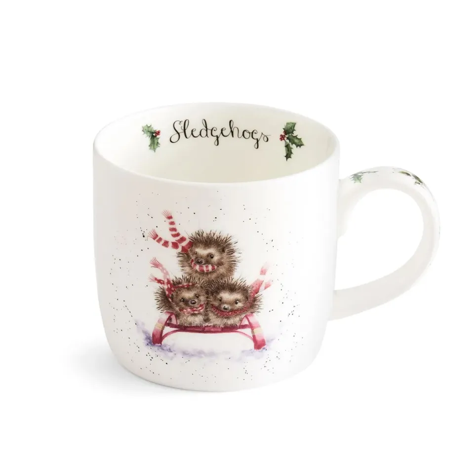 Wrendale Designs Sledgehogs beker 300 ml bone china