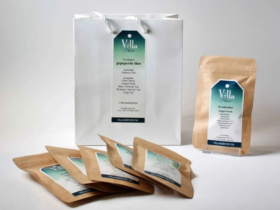 Villa servies Gepeperde Thee Proefpakket 6 smaken pittig