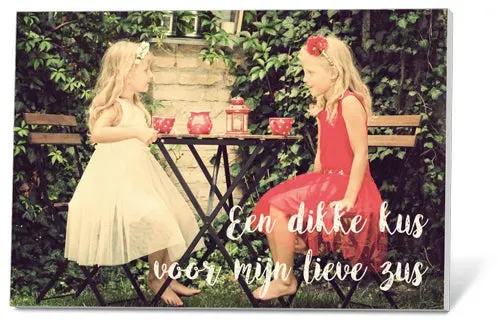 Thee in een Kaartje Dikke Kus Lieve Zus Rooibos 2 Kopjes
