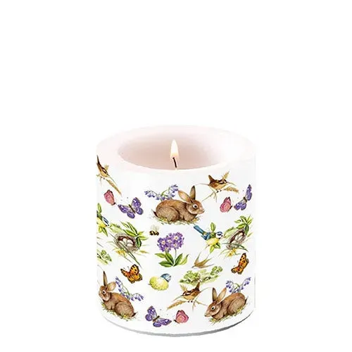 Ambiente Easter Feeling kaars klein Ø 9 cm paraffine