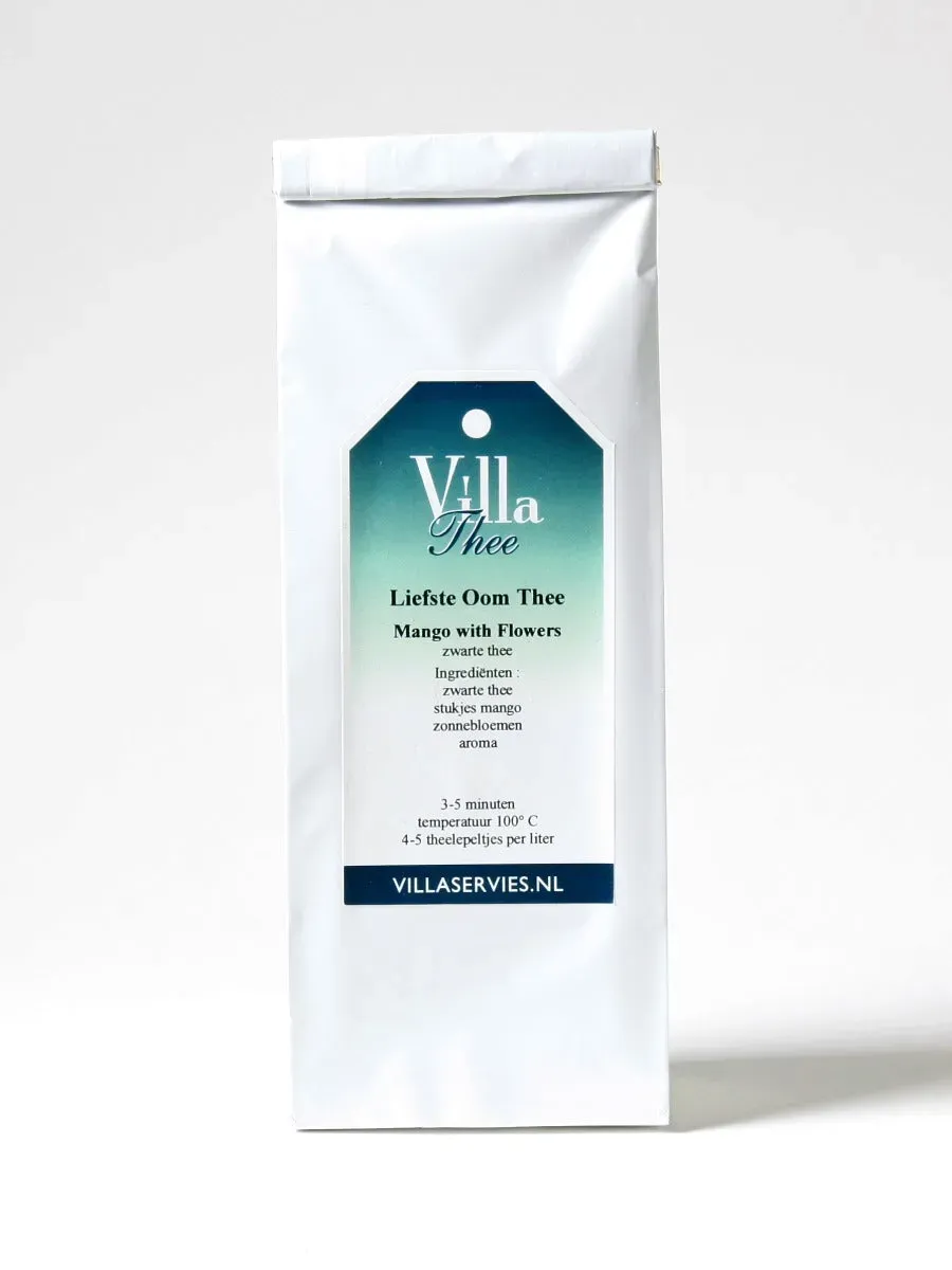 Villa servies Liefste Oom zwarte thee mango 100 gram