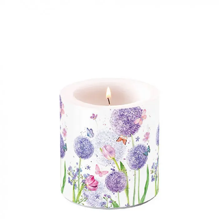 Ambiente Flower Beauty Kaars Klein Paraffine Ø 9 cm