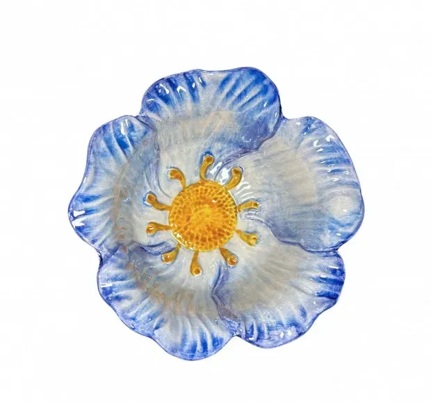 Piccobella Fiori schaaltje blauw keramiek Ø 14 cm