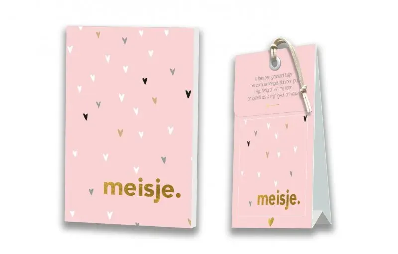 Villa Kaart met Geurtasje Meisje kraft envelop