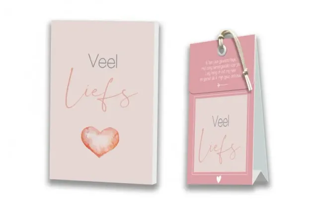Villa Servies Kaart met Geurtasje Veel liefs klein