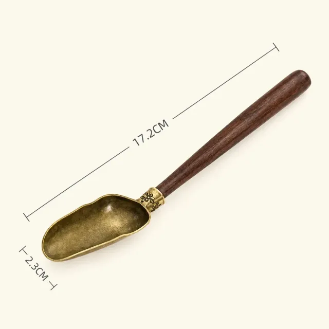 Ming tea ebbenhouten theelepel 17 cm boeddhahand
