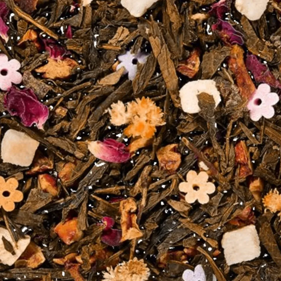 Villa servies Nectar Perzik groene thee los 100 gram