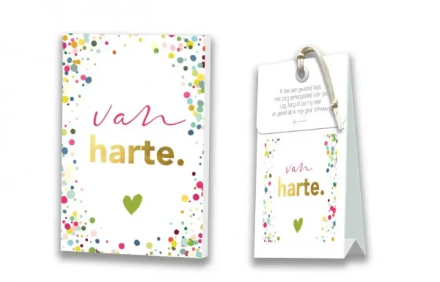 Villa servies Van Harte kaart met geurtasje kraft envelop