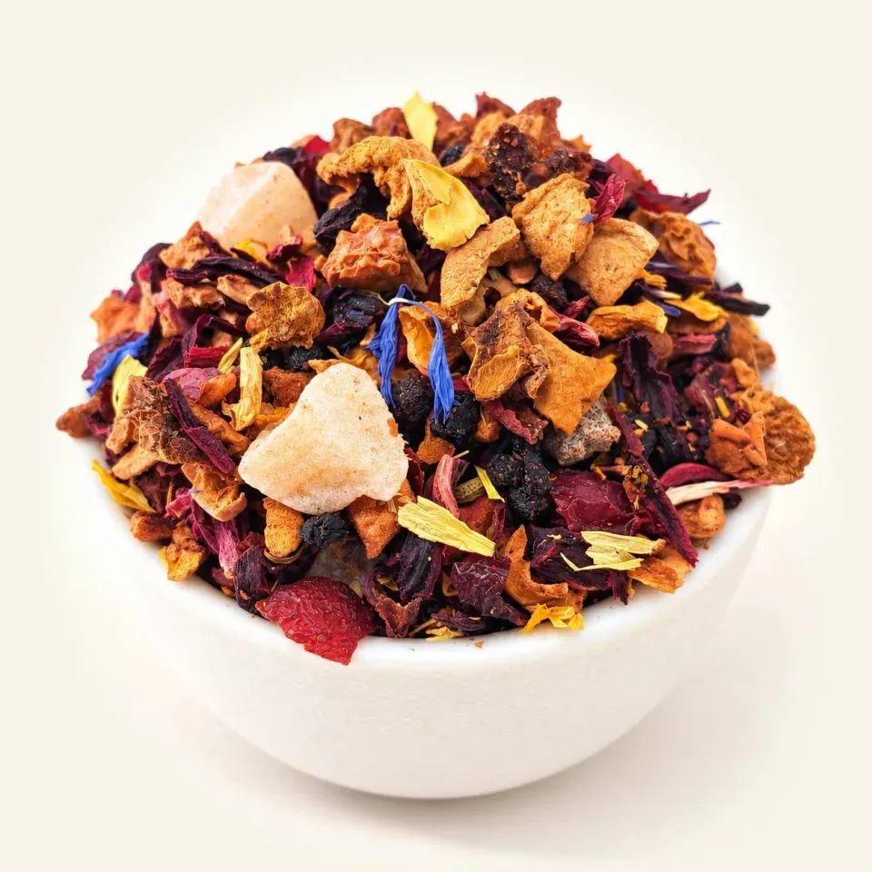 Ming tea Ananas-Perzik fruitmelange losse thee 50g fruitig