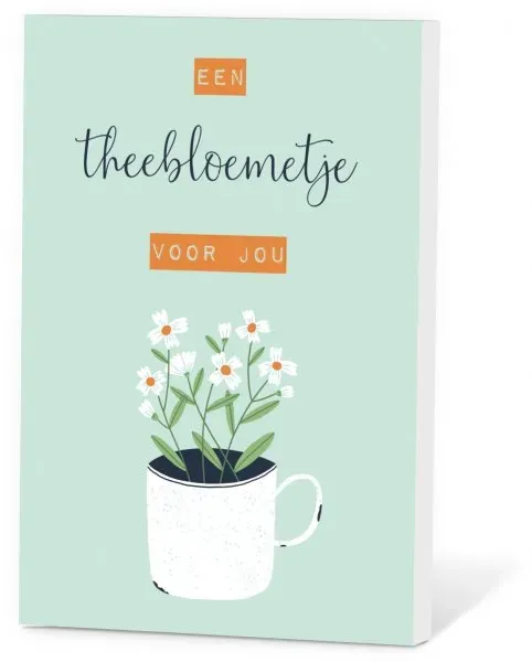 Villa Servies Thee Kaartje Bloemetje Jasmijn 2 kopjes