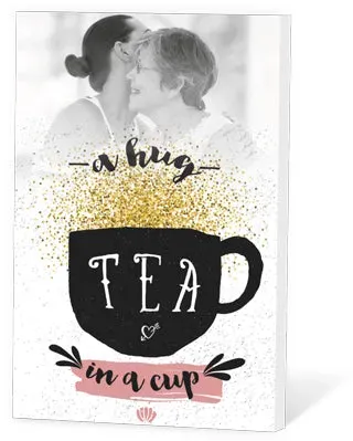 Villa servies Thee in een Kaartje A hug in a cup zonnethee thee 2 kopjes