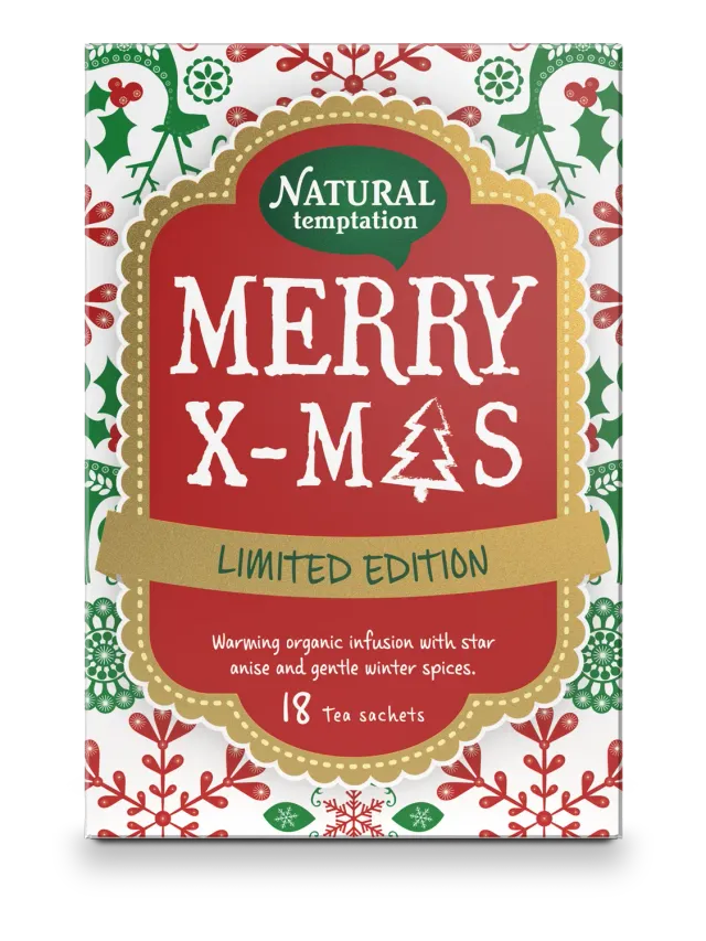Natural Temptation Merry Xmas zwarte thee kaneel