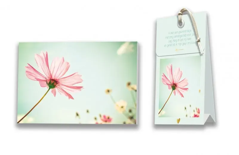Villa Servies Blanco kaart met geurtasje kraft envelop