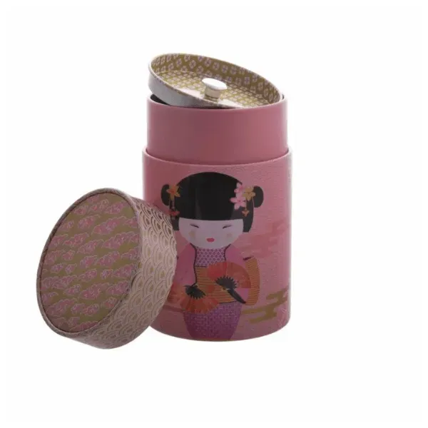 Tea Leafs Geisha theeblik roze 150 gram luchtdicht