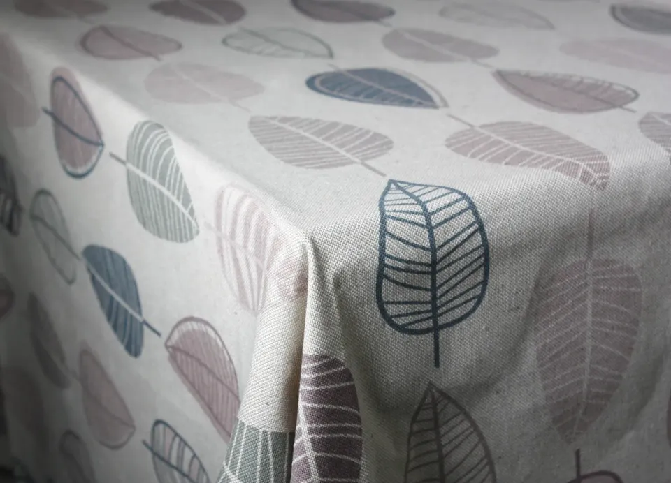 Villa servies tafelkleed Bladeren katoen 250 x 140 cm