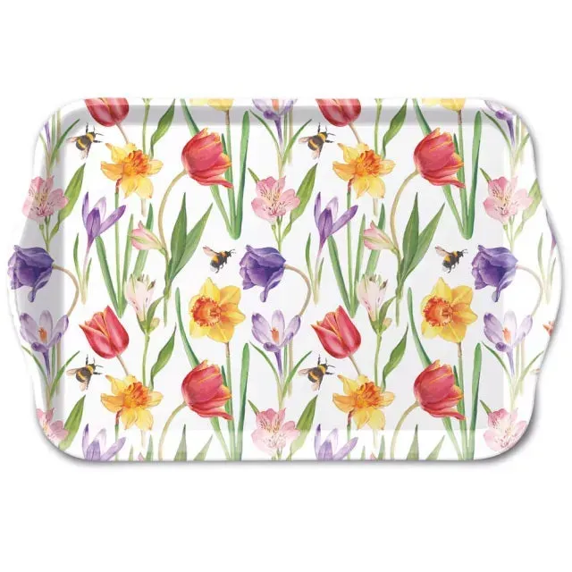 Ambiente Flowers in Spring dienblad melamine 13 x 21 cm