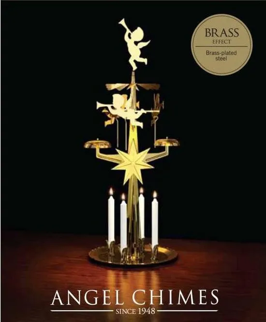 Angel Chimes engelenmolen goud 31 cm kerst