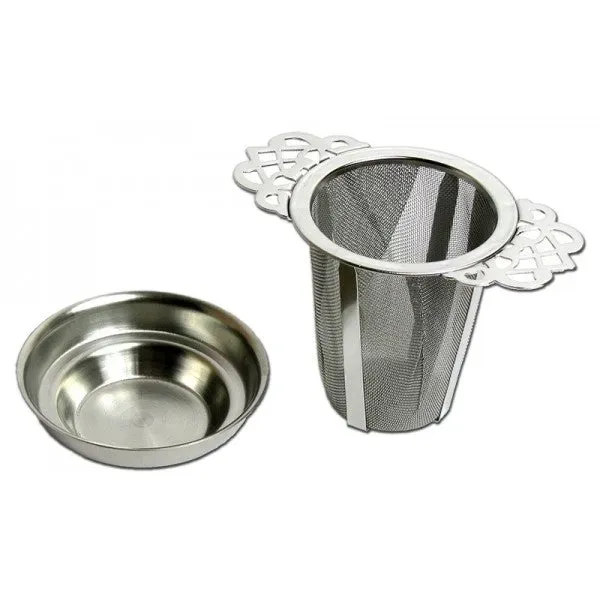 Villa servies theezeef met lekbakje RVS 5,5 cm fijn
