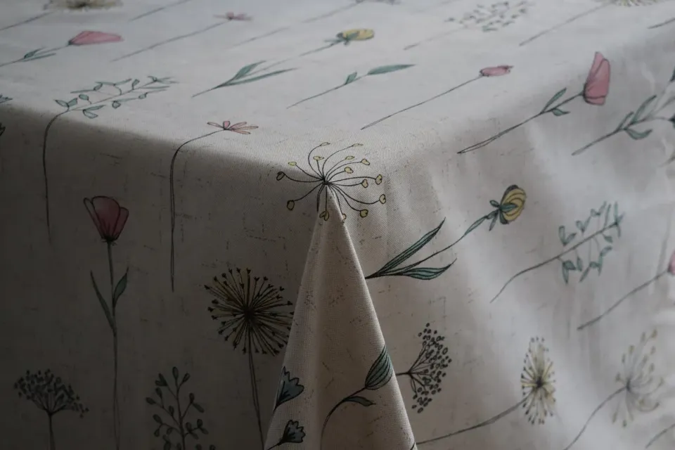 Villa Servies Tafelkleed bloemen katoen 250x140 cm