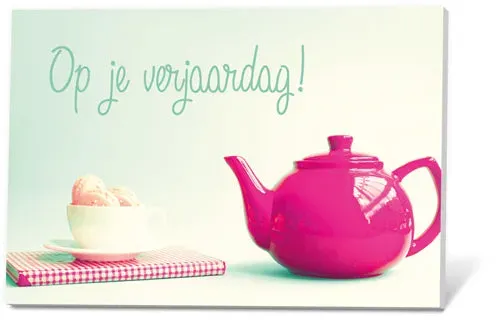 Villa Servies Thee Kaartje Verjaardag Oolong 2 kopjes