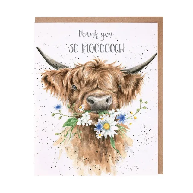 Wrendale Designs So Moooch bedankkaart met envelop koe