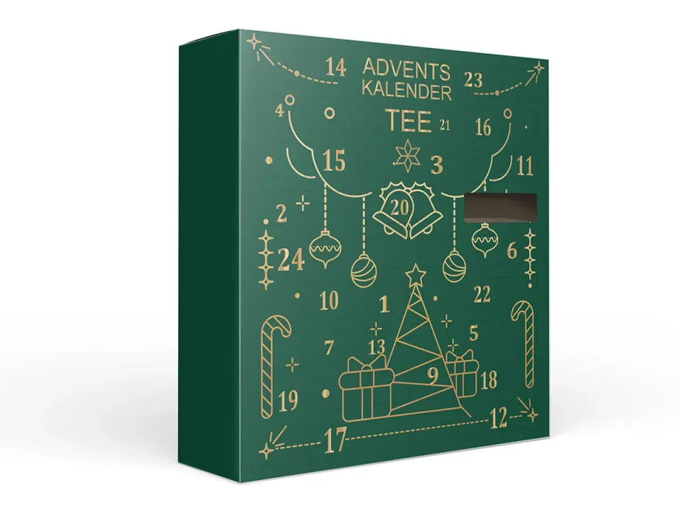 Villa servies Green Christmas Adventskalender 24 zakjes thee