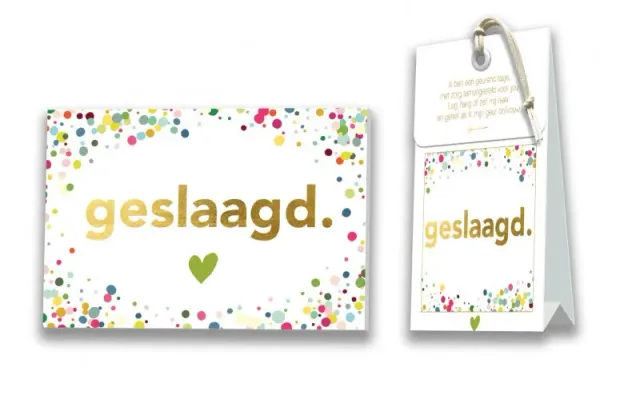 Villa Servies Geslaagd kaart met geurtasje met envelop