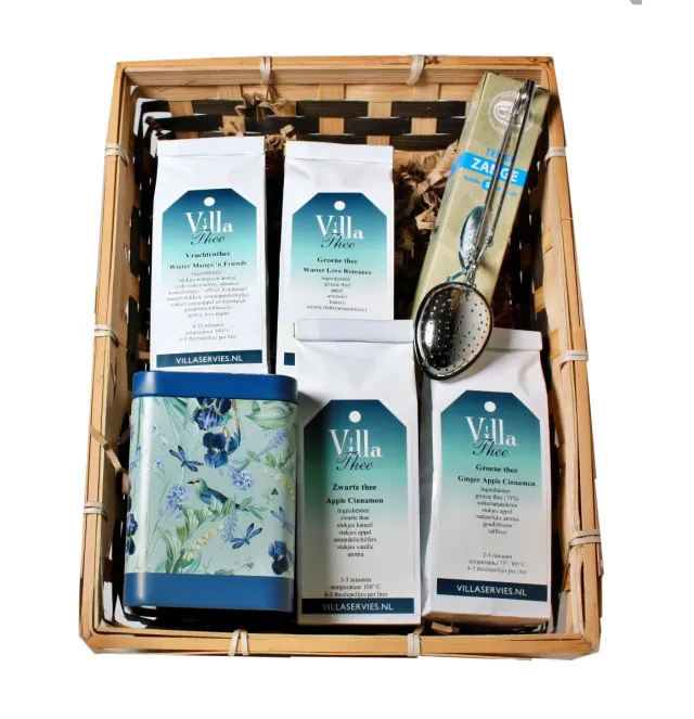 Villa servies Winter theemandje 4 soorten tang blik 100g